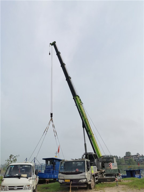 白沙县桥梁建设吊装案例